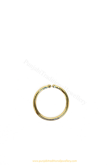 Antique Gold Plated Plain Nath By PTJ
